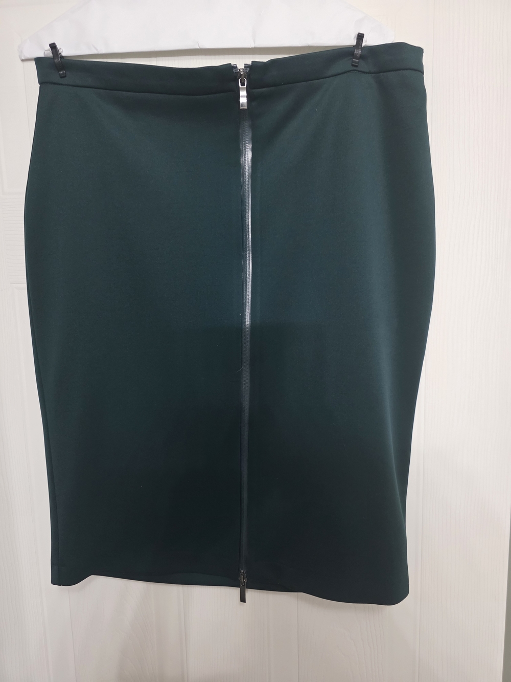 Oodji Dark Green Front-Zip Pencil Skirt